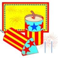 Free Exploding Fireworks Design For The 4th Of July Colorful