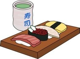 Public Domain Sushi drawing