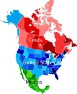 colotful map of america