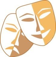 theater masks for clipart