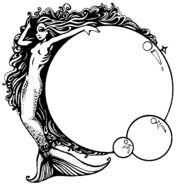 Drawing of the mermaid