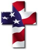 flag of america on the cross