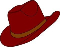 painted brown cowboy hat