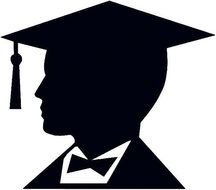 Graduation Silhouette drawing