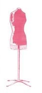 retro dress on a mannequin as a picture for clipart