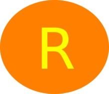 Letter R Circle Orange At Clkercom Vector Online