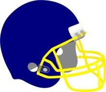 Yellow Grill Football Helmet At Clkercom Vector