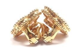 Vintage gold earrings with pearl