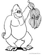 Gorilla Coloring Picture 2 Free Page Site