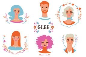 clipart with portraits of people