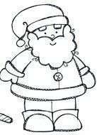 cute funny santa drawing