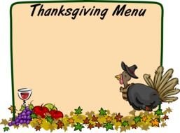 Thanksgiving border for menu