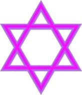 Jewish Star Purple At Clkercom Vector Online