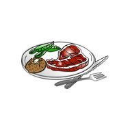clipart of the Full dinner Plate