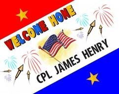 usa flag on holiday banner