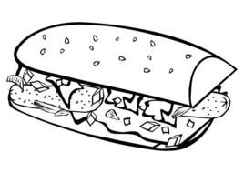 Sandwich Coloriages Gratuits