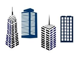 Different tall buildings clipart