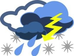 Weather Graphics Of Wind Storms Sun And Rain clipart