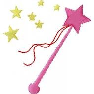 Princess Magic Wand Mini Filled Embriodery Design