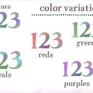 Watercolor Numbers
