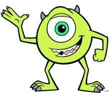 drawn cartoon hero Mike Wazowski