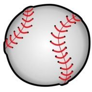 baseball ball with red threads