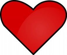 Heart Vector Red With Ribbon Allfreevector