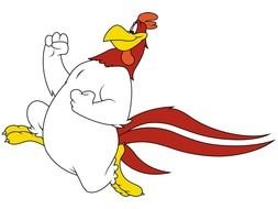 Clipart of the running cock