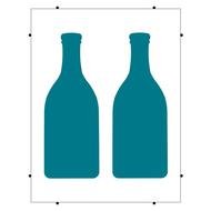 two blue bottles as a picture for clipart