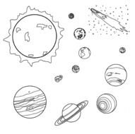 Planets And Stars drawing