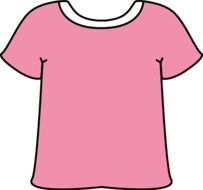 Pink Tshirt With A White Collar