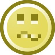 clipart of the confused smiley