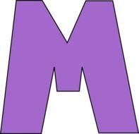 Purple Letter M drawing