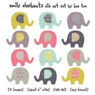 Elephant Baby Chevron Mustard Yellow Gray N3