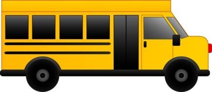 painted yellow school bus with black wheels