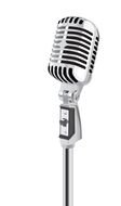 clipart of oval silver microphone