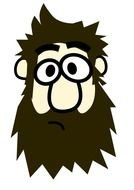 Cartoon man with the beard clipart