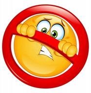 Stop smiley Sign drawing