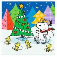 Snoopy and Christmas tree