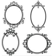 clipart of Christmas label frames