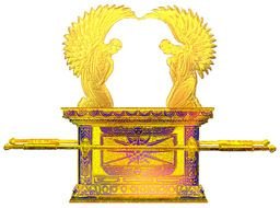 Youâll Meet Him At The Mercy Seat, golden throne, drawing