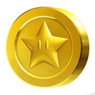 Golden coin with the star clipart