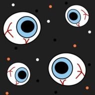Creepy Halloween Eyes Background Black With A