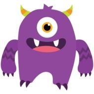 purple Cookie Monster drawing