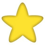 Cartoon yellow star clipart