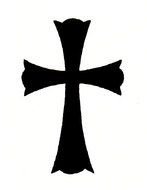 clipart of the black christian cross