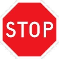 forbidding stop sign