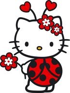 Hello Kitty In A Ladybug Costume