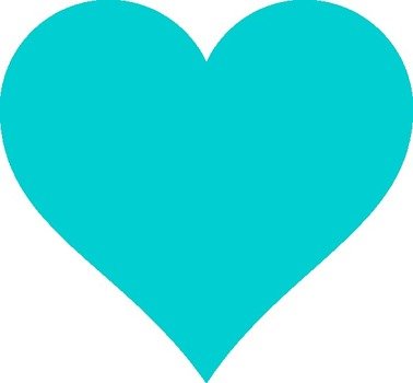 Turquoise Teal Heart At Clkercom Vector Online