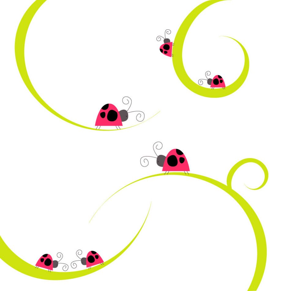 Ladybug Swirls drawing
